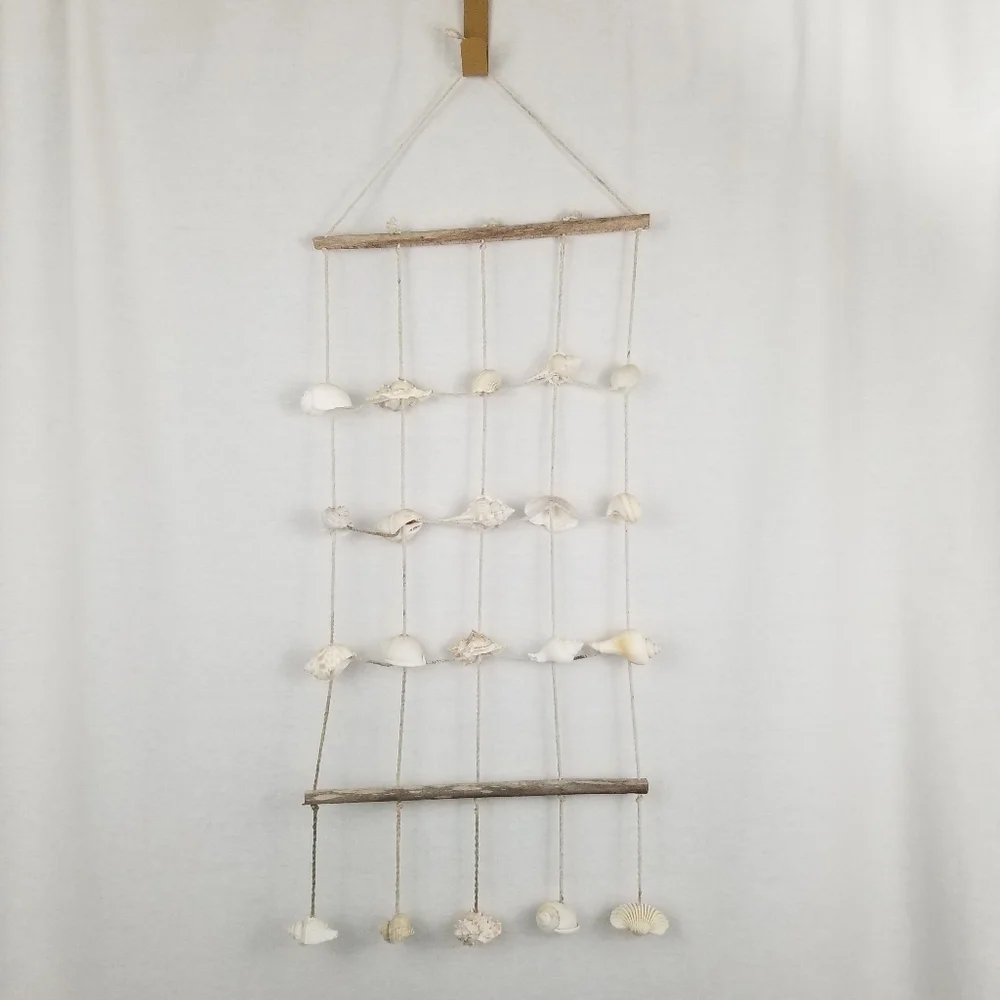 Neutral Shell and Driftwood Hanging Wall Decor